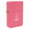 Peace Sign Windproof Lighter - Pink - Single Sided (Personalized)