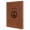 Peace Sign Leather Sketchbook (Personalized)