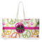 Peace Sign Large Tote Bag with Rope Handles (Personalized)