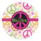Peace Sign Round Stone Trivet (Personalized)