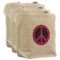 Peace Sign Reusable Cotton Grocery Bags - Set of 3