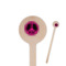 Peace Sign 7.5" Round Wooden Stir Sticks - Single Sided