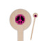 Peace Sign Round Wooden Food Picks