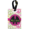 Peace Sign Plastic Luggage Tag - Rectangular w/ Name or Text