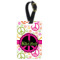 Peace Sign Metal Luggage Tag w/ Name or Text