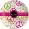 Peace Sign Melamine Plate (Personalized)