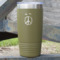 Peace Sign 20 oz Stainless Steel Tumbler - Olive - Single Sided (Personalized)