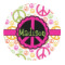 Peace Sign Round Decal (Personalized)