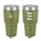 Peace Sign 30 oz Stainless Steel Tumbler - Olive - Double-Sided (Personalized)