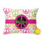 Peace Sign Outdoor Throw Pillow (Rectangular) (Personalized)