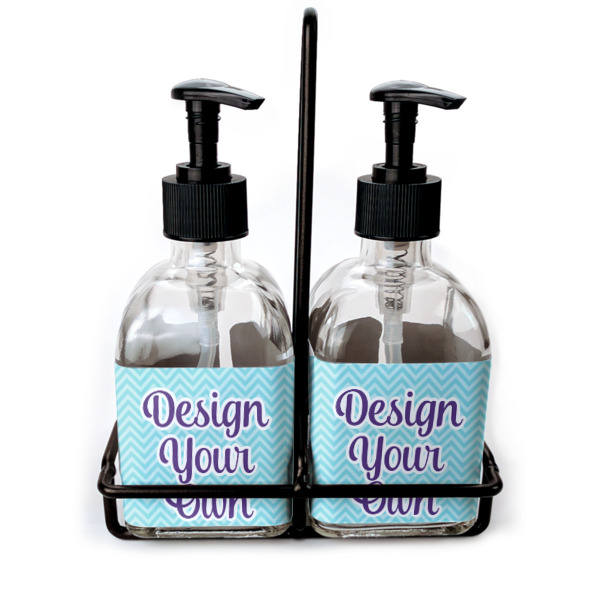 Custom Design Your Own Glass Soap & Lotion Bottle Set