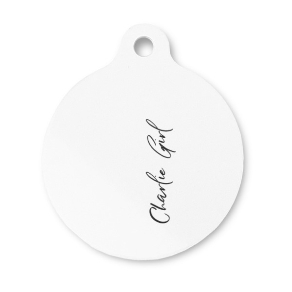 Custom Design Your Own Round Pet ID Tag - Small