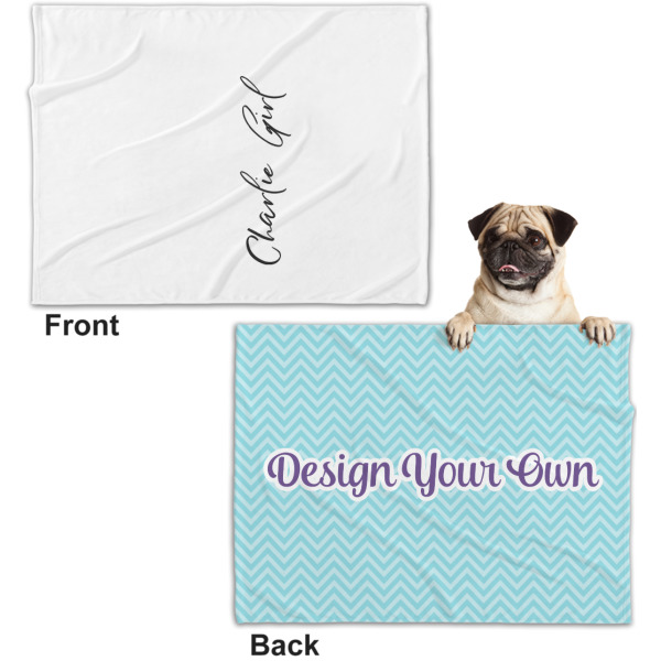 Custom Design - Microfleece Dog Blanket - Regular - Front & Back