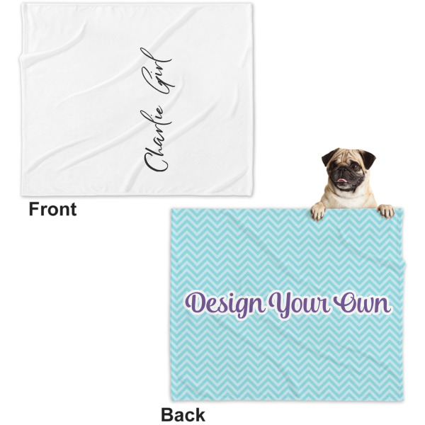 Custom Design - Microfleece Dog Blanket - Large- Front & Back