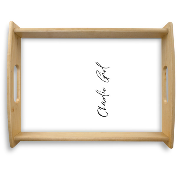 Custom Design Your Own Natural Wooden Tray - Large