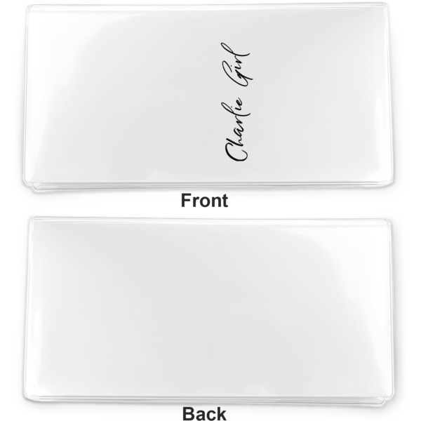 Custom Design - Vinyl Check Book Cover - Front and Back