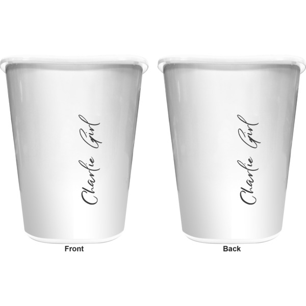 Custom Design - Waste Basket - White - Double Sided - Approval