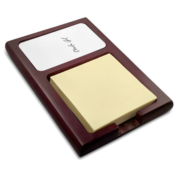 Custom Design Your Own Red Mahogany Sticky Note Holder