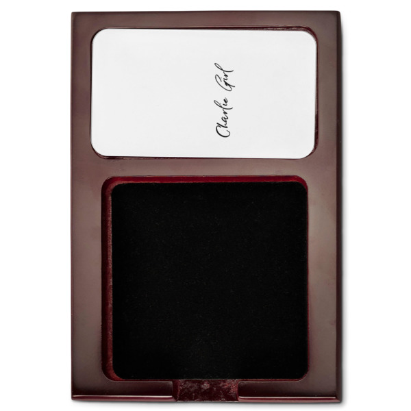 Custom Design - Red Mahogany Sticky Note Holder - Flat