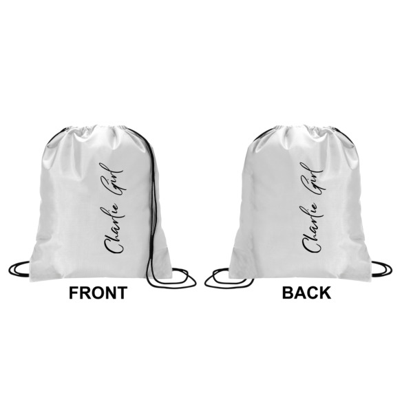 Custom Design - Drawstring Backpack Front & Back Small