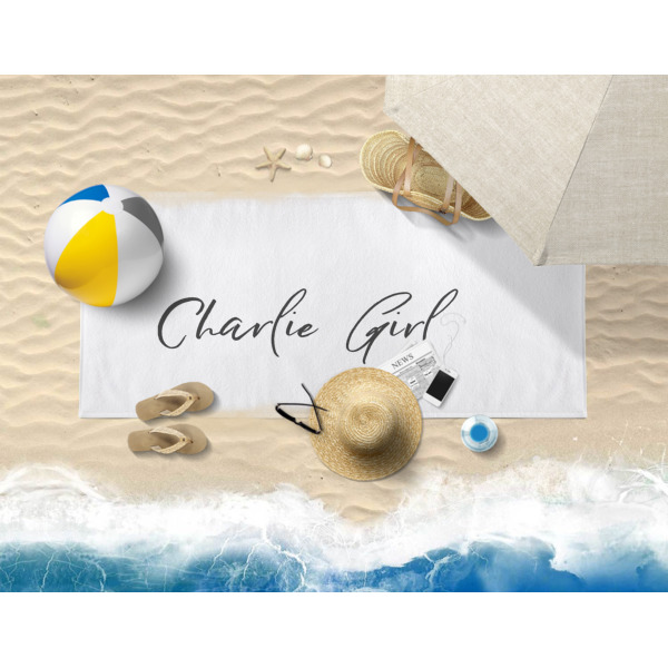 Custom Design - Beach Towel - Lifestyle on Beach
