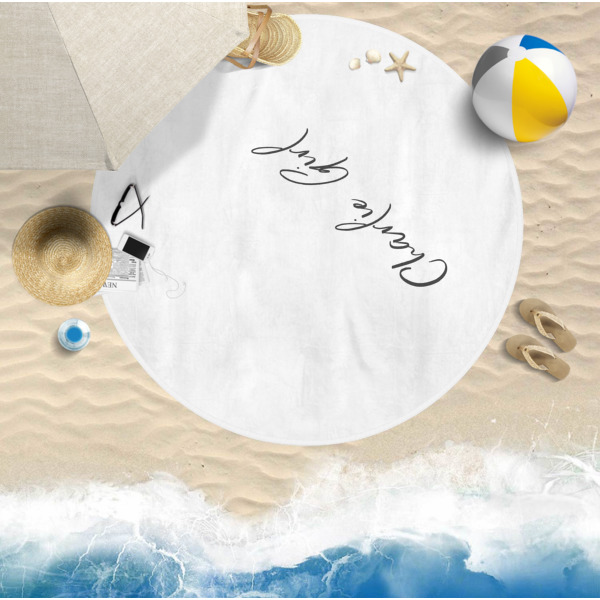 Custom Design - Round Beach Towel Lifestyle