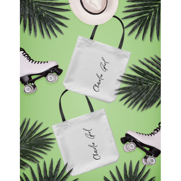 Custom Design - Canvas Tote Lifestyle Front and Back