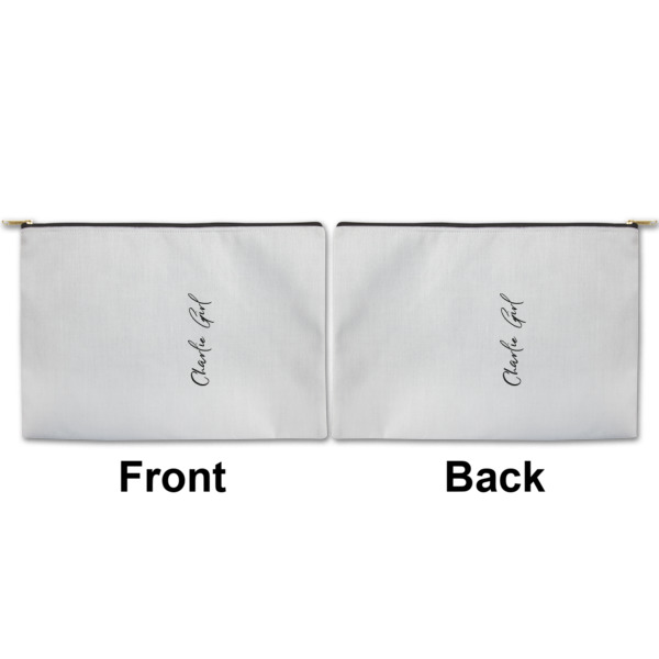 Custom Design - Large Zipper Pouch Approval (Front and Back)