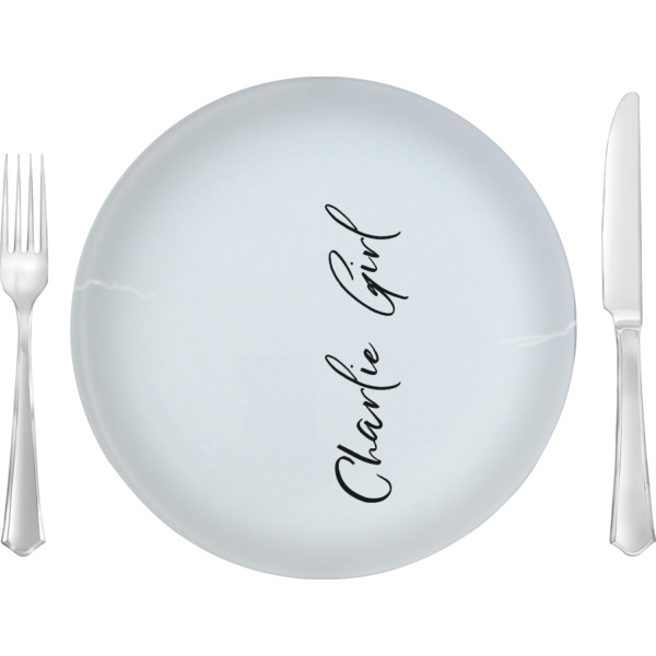 Custom Design Your Own 10" Glass Lunch / Dinner Plate