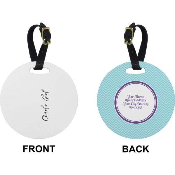 Custom Design - Circle Luggage Tag (Front + Back)