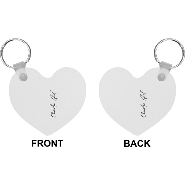 Custom Design - Heart Keychain (Front + Back)