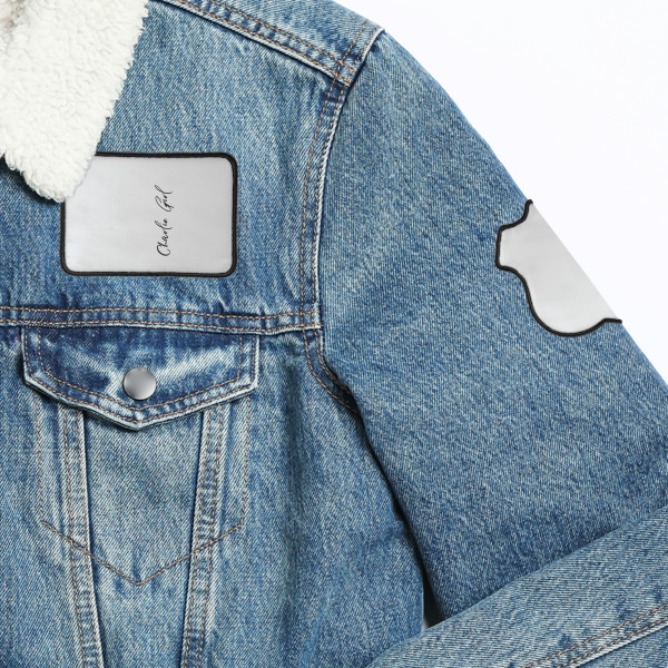 Custom Design - Iron On Patches - On Jacket Closeup