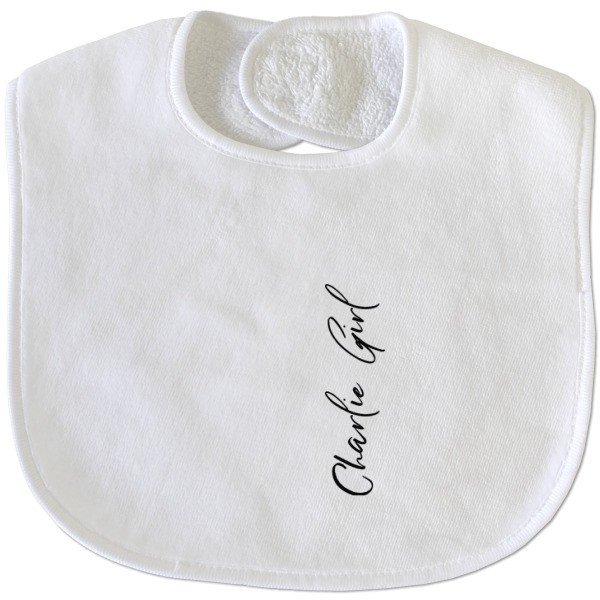 Custom Design - New Baby Bib - Closed and Folded