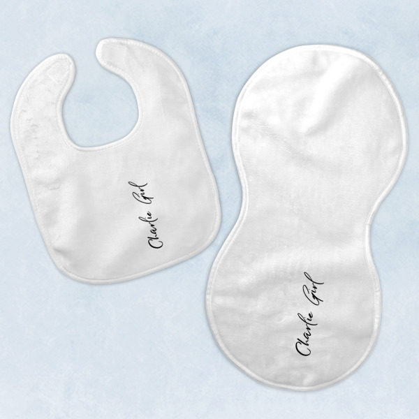 Custom Design Your Own Baby Bib & Burp Set