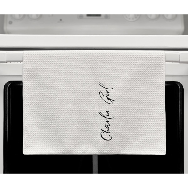 Custom Design - Waffle Weave Towel - Full Color Print - Lifestyle2 Image
