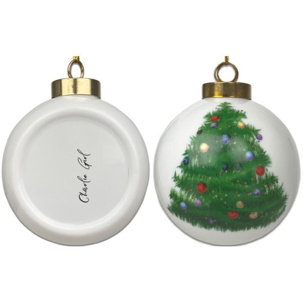 Custom Design - Ceramic Christmas Ornament - X-Mas Tree (APPROVAL)