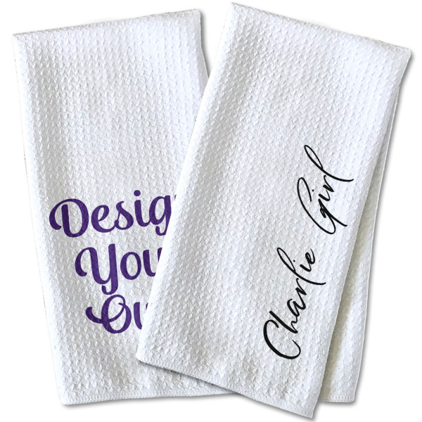 Custom Design - Waffle Weave Towels - Two Print Styles