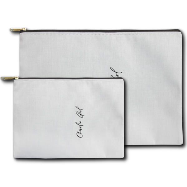 Custom Design - Zippered Pouches - Size Comparison