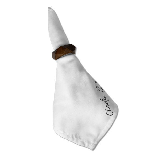 Custom Design - Cloth Napkins - Personalized Dinner (Folded in Ring) (MAIN)