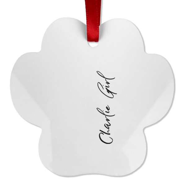 Custom Design - Metal Paw Ornament - Front