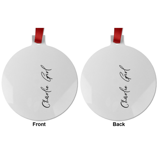 Custom Design - Metal Ball Ornament - Front and Back