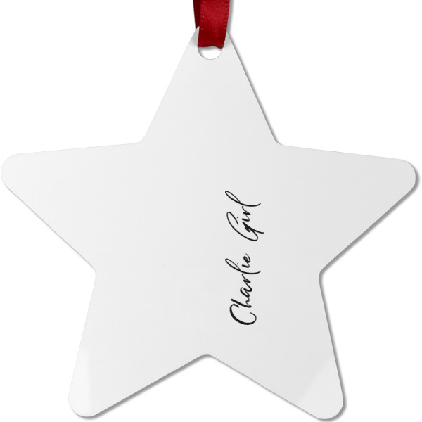 Custom Design - Metal Star Ornament - Front