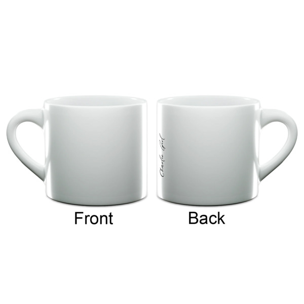 Custom Design - Double Shot Espresso Cup - Single - Front & Back