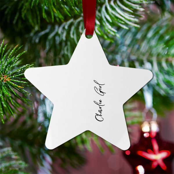 Custom Design - Metal Star Ornament - Lifestyle