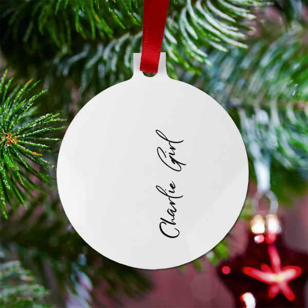 Custom Design - Metal Ball Ornament - Lifestyle