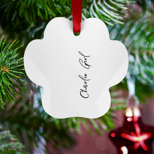Custom Design - Metal Paw Ornament - Lifestyle