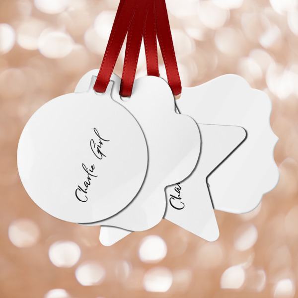 Custom Design Your Own Metal Ornaments - Double-Sided