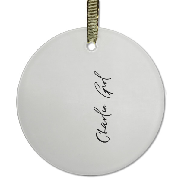 Custom Design - Frosted Glass Ornament - Round