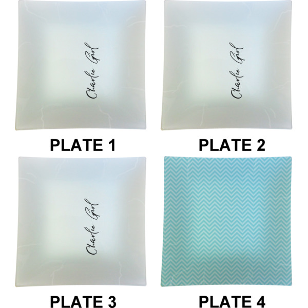 Custom Design - Set of Square Dinner Plates (Approval)
