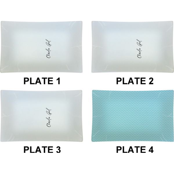 Custom Design - Set of Rectangular Dinner Plates (Approval)